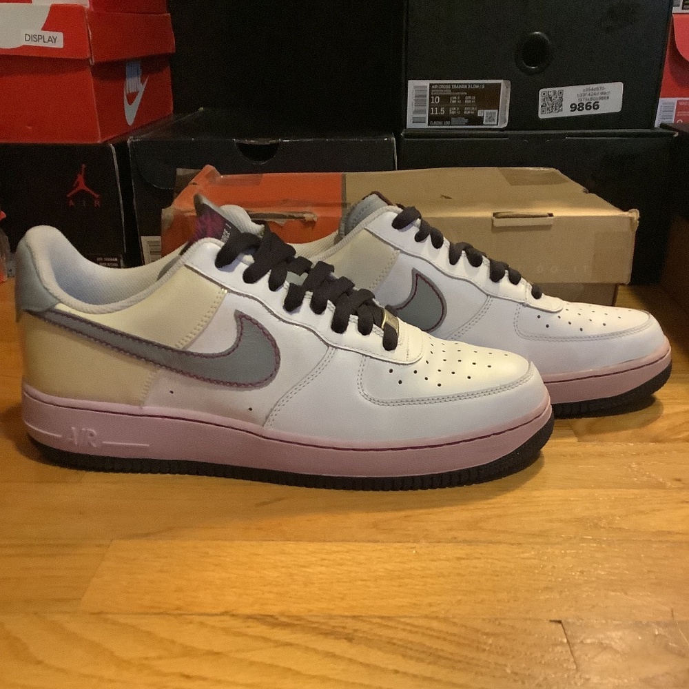 Nike Air Force 1 Silver Doll Womens 12 = Mens 10.5 AF1 Low VINTAGE 2007 Release